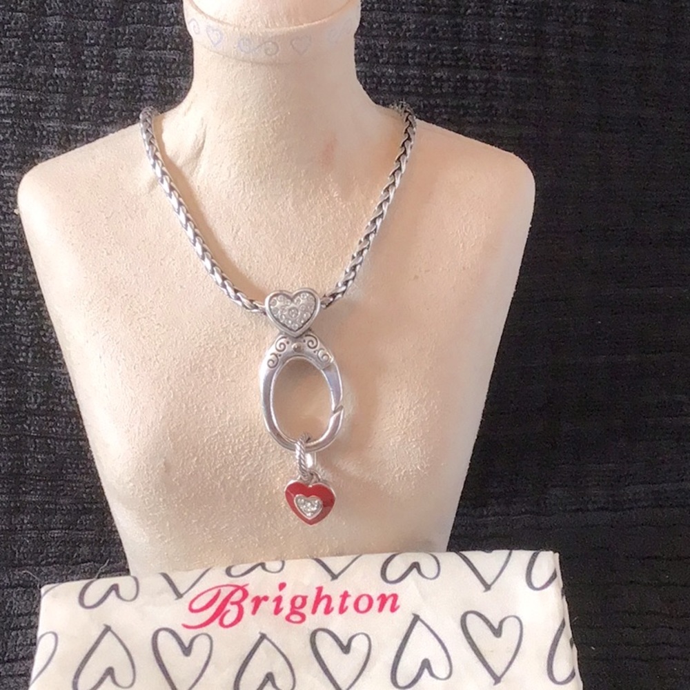 ❤️Brighton Charm Holder Necklace w/Hanging Heart